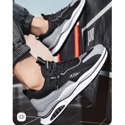 Black Stylish Casual Sneakers For Men