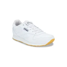 HIROLAS Men White Synthetic Mid-Top Running Shoes