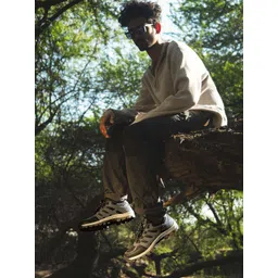 bacca bucci Men Textured Casual Hiking Boots