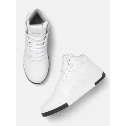 FCUK Men Perforated Detail Mid-Top Sneakers