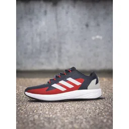 ADIDAS Men Grey & White Woven Design Adi Dash Running Shoes