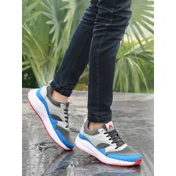 OFF LIMITS Men Grey Mesh Running Non-Marking Shoes