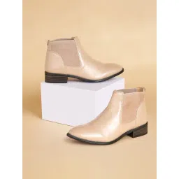 Forever Glam by Pantaloons Women's Beige Chelsea Boots
