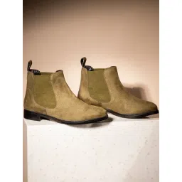 Inc.5 Women's Green Chelsea Boots