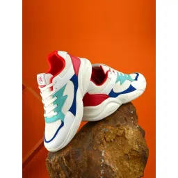 OFF LIMITS Unisex ROGER UNI White, Red & Aqua Running Shoes