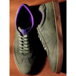 Rare Rabbit Men's Green Sneakers