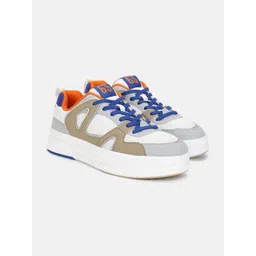 United Colors of Benetton Men Colourblocked PU Sneakers