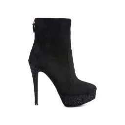 London Rag Women's Black Stiletto Booties