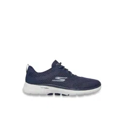 Skechers Women's GO WALK 6 - BOLD VISION Navy White Walking Shoes