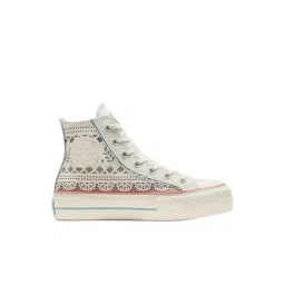 Converse Unisex Chuck Taylor All Star Lift Day Of The Dead High Top Beige Sneakers