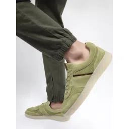 Rare Rabbit Men's Green Sneakers