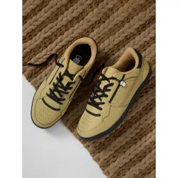The Souled Store Men's Kanso Yellow Casual Sneakers
