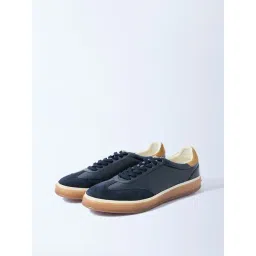 SOLEPLAY by Westside Navy Suede-Detailed Sneakers