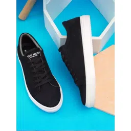Nico Nerini Men's Black Casual Sneakers