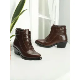 Elle Women's Brown Derby Boots