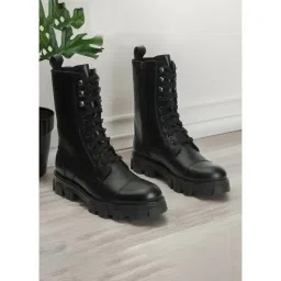 Elle Women's Black Derby Boots