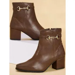 Forever Glam by Pantaloons Women's Brown Casual Booties