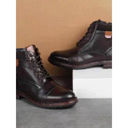 Metro Men's Brown Derby Boots