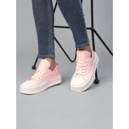 Truffle Collection Women's Pink Casual Sneakers