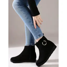 Inc.5 Women's Black Casual Booties