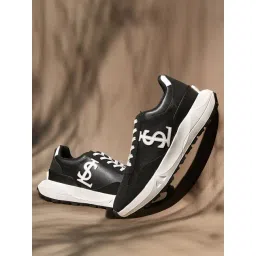 Louis Stitch Men's Black Casual Sneakers