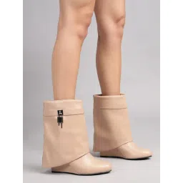 Truffle Collection Women's Nude Casual Booties