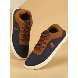 Paragon Men's Blue & Tan Sneakers