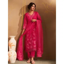 Autumnlane Pink Bushra Taffy Lawn Full Work Regular Fit Suit Set