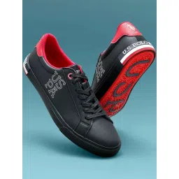 U.S. Polo Assn. Men's RAMUS 3.0 Black & Red Sneakers