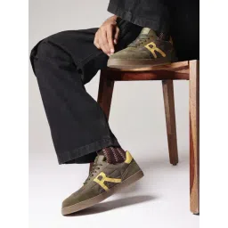 Rare Rabbit Men's Olive Sneakers