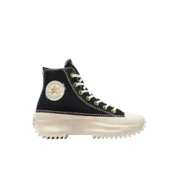 Converse Unisex Run Star Hike Platform Crafted Stitching High Top Black Sneakers