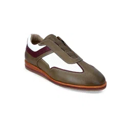 mccoy Men Colourblocked Leather Slip-On Sneakers