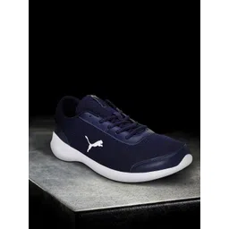 Puma Men Navy Blue Woven Design Forza Running Shoes