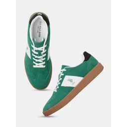 U.S. Polo Assn. Men Green Suede Sneakers