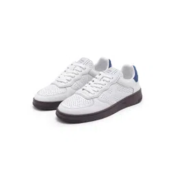 RARE RABBIT Men Perforations Round Toe Leather Sneakers
