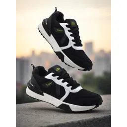 TRV Men Colourblcoked Walking Non-Marking Lace-Ups Sports Shoes