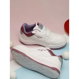 Asian Women's BERLIN-01 White & Pink Sneakers