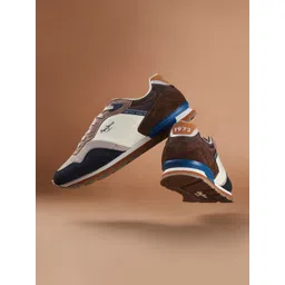 Pepe Jeans Men Colourblocked Round Toe Lace-Ups Retro Running Sneakers