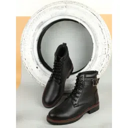 Carlton London Men's Black Biker Boots