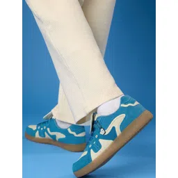 The Souled Store Men Colourblocked PU Sneakers