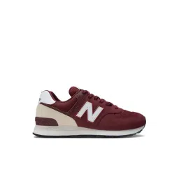 New Balance Men's 574 Burgundy Casual Sneakers