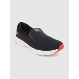 Reebok Men Navy Blue Woven Design Stride Slip-On Walking Shoes