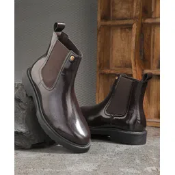 El Paso Women Brown Faux Leather Casual Lace Up Boots Boots For Women