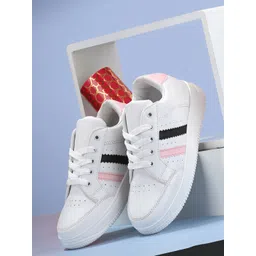 Killer Women Lace-Ups Laser Cuts Colourblocked Sneakers With Lightweight Technology
