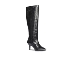 Saint G Women Croco-Embossed Leather Long Winter Boots