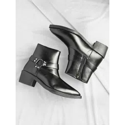 The Roadster Lifestyle Co Men High-Top Zipper Regular Boots