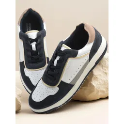 Woodland Men Colourblocked Leather Sneakers
