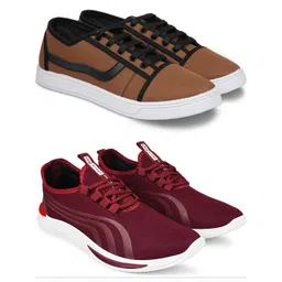 Free Kicks Men Multicoloured Mesh Marking Running Sports Shoes