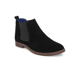 LEEPEETER Men Casual Block-Heeled Chelsea Boots