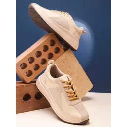 Froh Feet Women Colourblocked Round Toe Lace-Ups Casual Sneakers